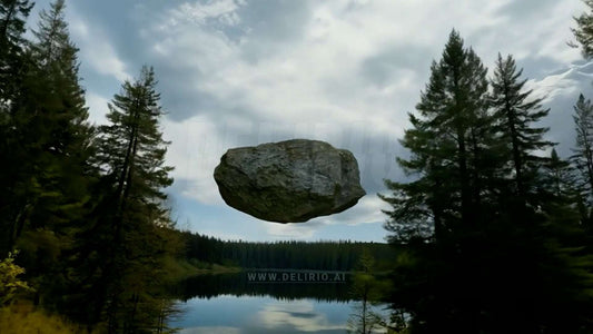 A first-person view of a rock flying through the air, with a cinematic motion capturing the dynamic scene.