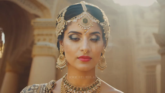 A headshot of a woman from Ancient Egypt, adorned in beautiful jewelry, enhancing her elegance and connection to her rich heritage.