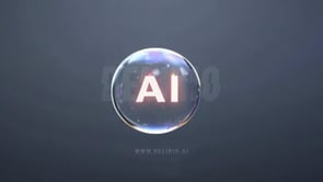 AI bubble concept with a fiery explosion, capturing the intense energy and potential risks associated with the rapid development of AI technology.