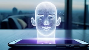 Smart AI hologram assisting with everyday home activities and chores seamlessly.