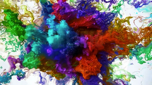 Swirling ink and color explosion background with an abstract and artistic focus.