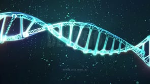 A motion graphic showing a DNA chain, symbolizing the relationship between technology, energy, health, and wellness.