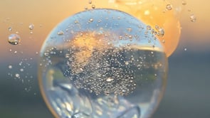 Macro view of soap bubble ripples and reflections, ideal for dynamic motion visuals in MP4 format.