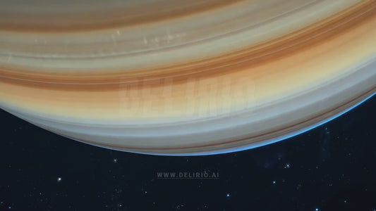 Realistic 3D animated representation of a planet seen from space.